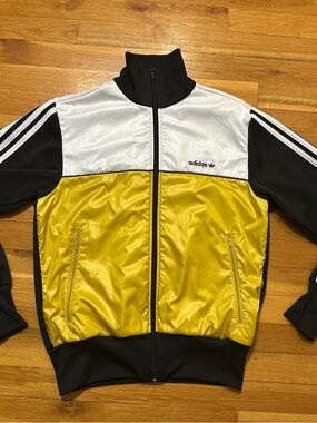 adidas Originals! Trefoil logo 2008 Yellow, White & Black Track Jacket